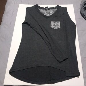 Rue21 high-low Grey long sleeve shirt